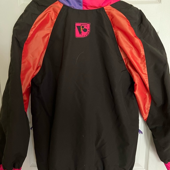 Vintage Retro 1990s FEMME 2-piece Color Block Ski Jacket & Vest Combo! - Picture 8 of 13